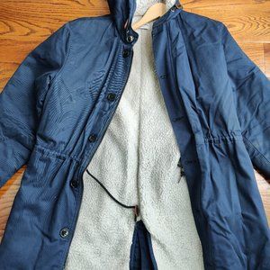 American Apparel UNISEX Faux Fur Lined Coat Jacket